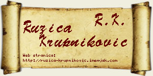 Ružica Krupniković vizit kartica